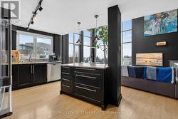 bright open kitchen -