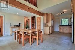 Family size dining area with 2 walk-outs to yard -