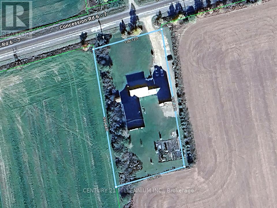 Aerial view for illustration only & not a survey - 322066 Concession Road 6-7, East Luther Grand Valley, ON -