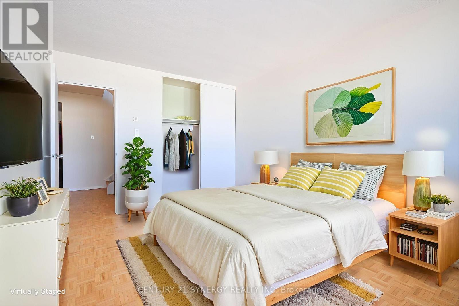 Primary Bedroom Virtually Staged - 631 - 515 St Laurent Boulevard, Ottawa, ON - Indoor Photo Showing Bedroom