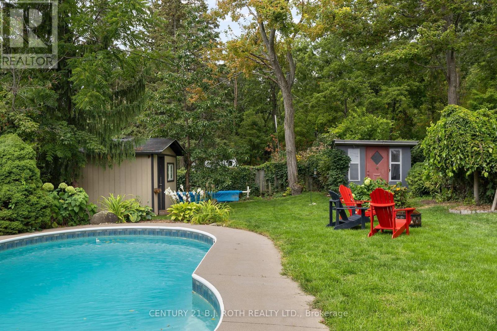 14 St Vincent Street, Barrie, ON - Outdoor With In Ground Pool With Backyard