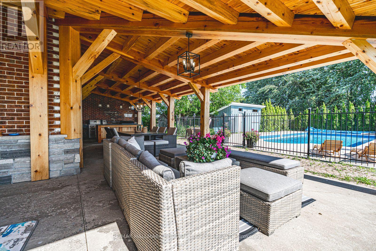 8464 6Th Line, Essa, ON - Outdoor With In Ground Pool With Deck Patio Veranda