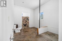 This is the roughed in ensuite, toilet is plumbed -