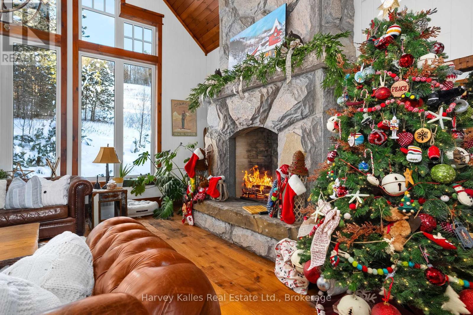 1074 Tally Ho Winter Park Road, Lake Of Bays (Sinclair), ON - With Fireplace
