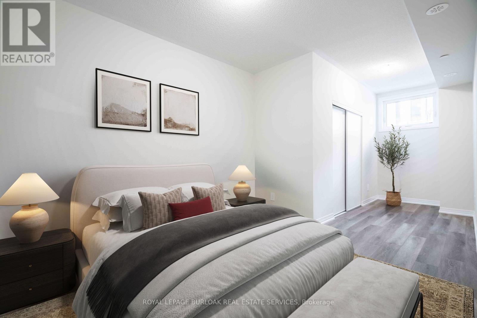 Virtually Staged - 126 - 1585 Rose Way, Milton, ON - Indoor Photo Showing Bedroom