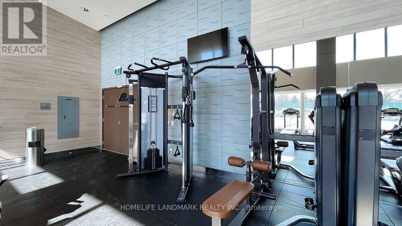 2303 - 85 Mcmahon Drive, Toronto, ON - Indoor Photo Showing Gym Room