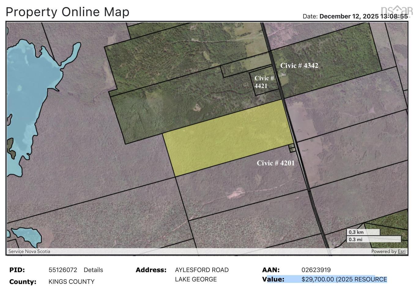 Lot Aylesford Road, Lake George, NS
