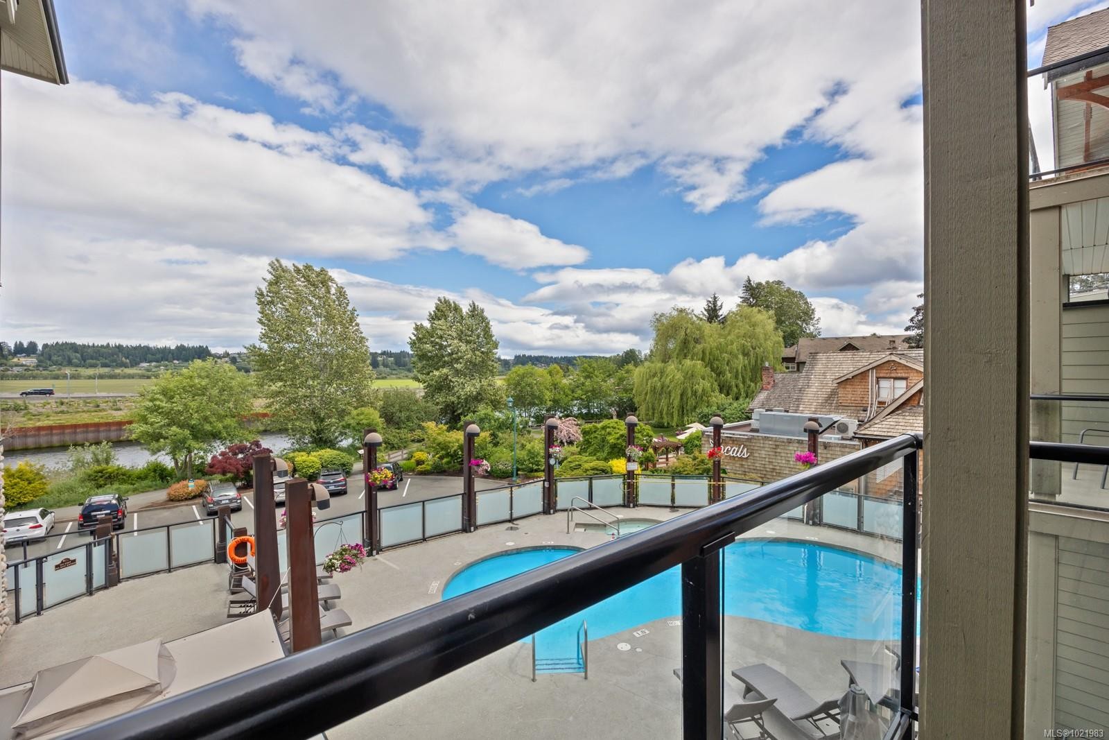 208A-D-1730 Riverside Lane, Courtenay, BC - Outdoor With In Ground Pool With Balcony With View