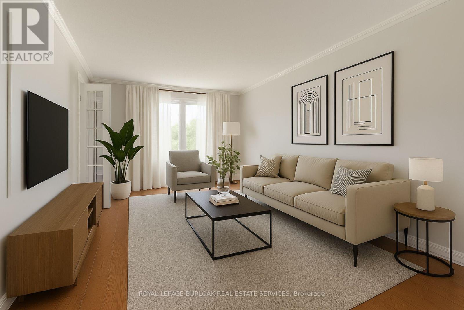 Virtually Staged - 128 Brian Boulevard, Hamilton, ON - Indoor Photo Showing Living Room
