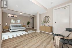 Virtually staged primary bedroom -