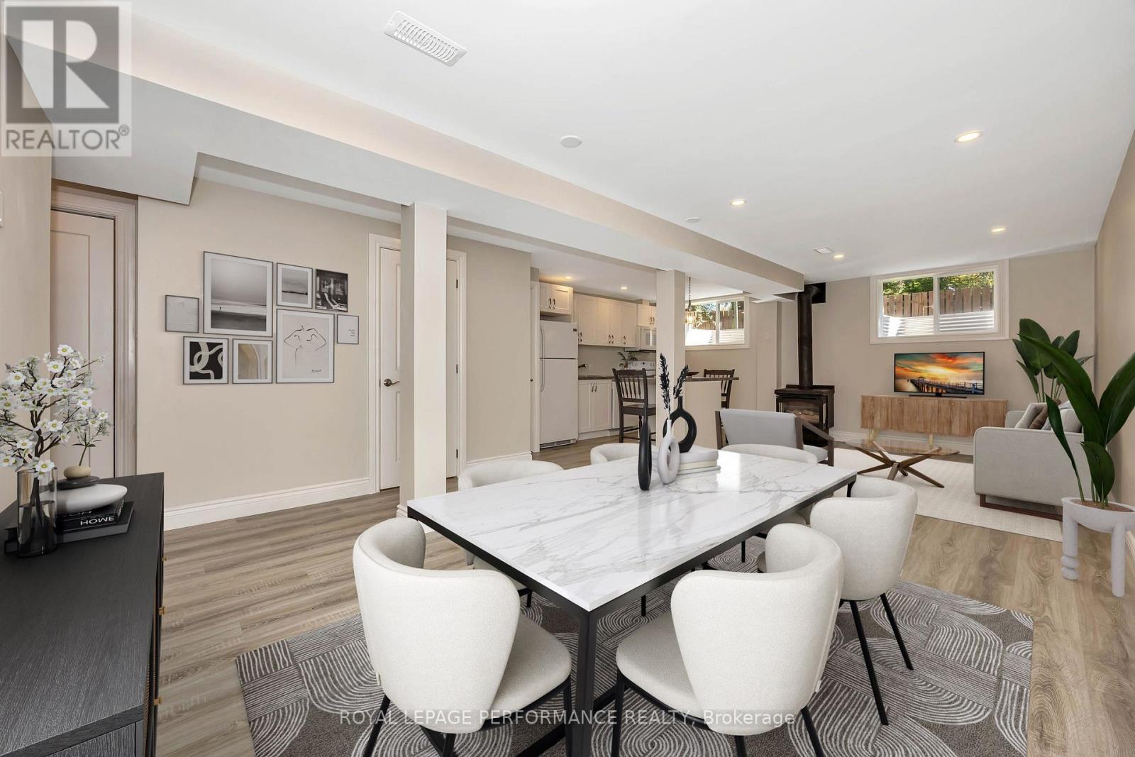 Virtually staged living and dining rooms - B - 336 Tulip Crescent, Ottawa, ON - Indoor Photo Showing Dining Room