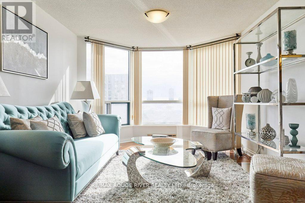 1103 - 4725 Sheppard Avenue E, Toronto, ON - Indoor Photo Showing Living Room