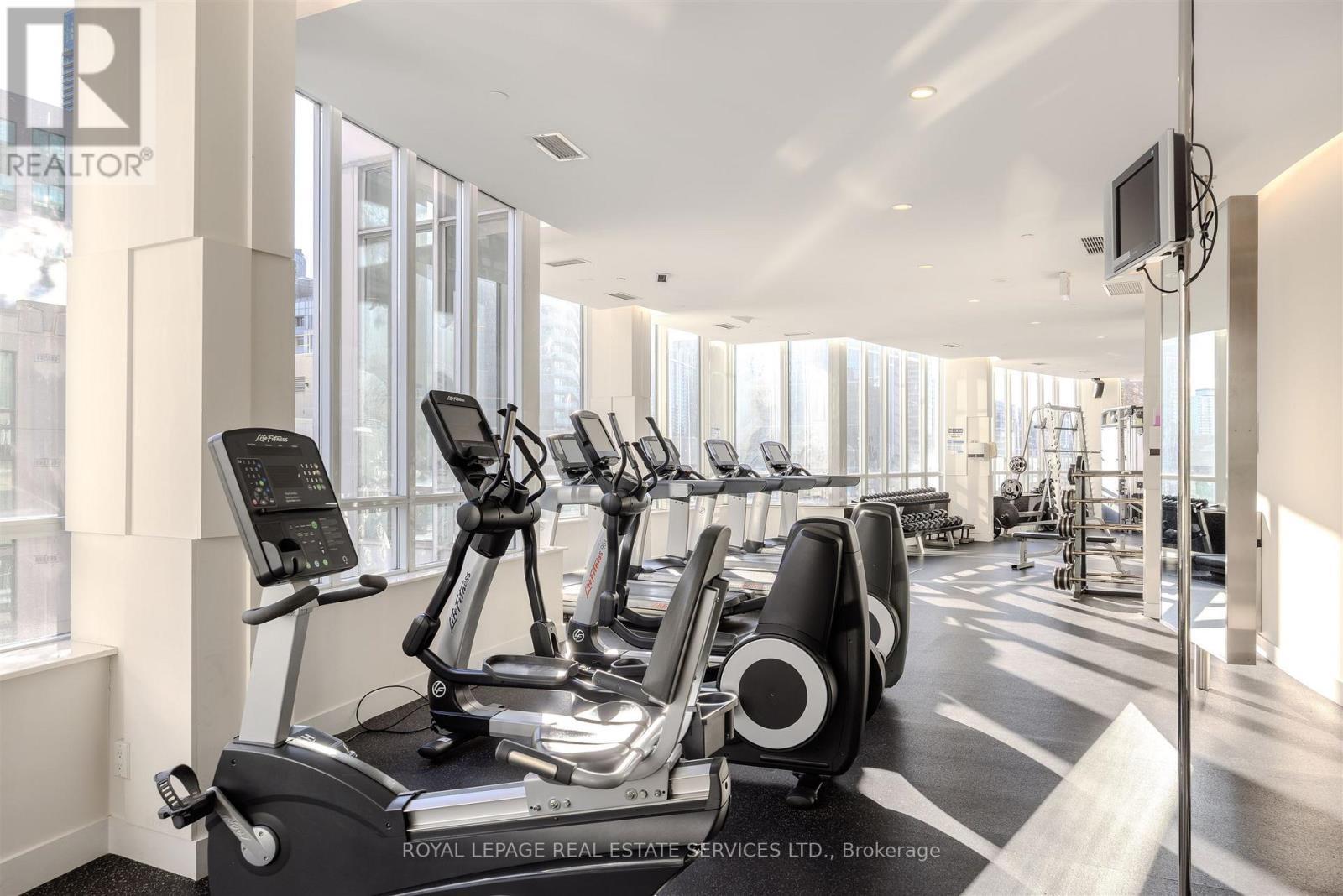 210 - 270 Wellington Street W, Toronto, ON - Indoor Photo Showing Gym Room
