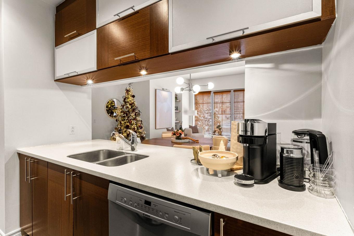 Cuisine - 119-4 Place Des Jardins-Des-Vosges, Montréal (Verdun/Île-Des-Soeurs), QC - Indoor Photo Showing Kitchen With Double Sink