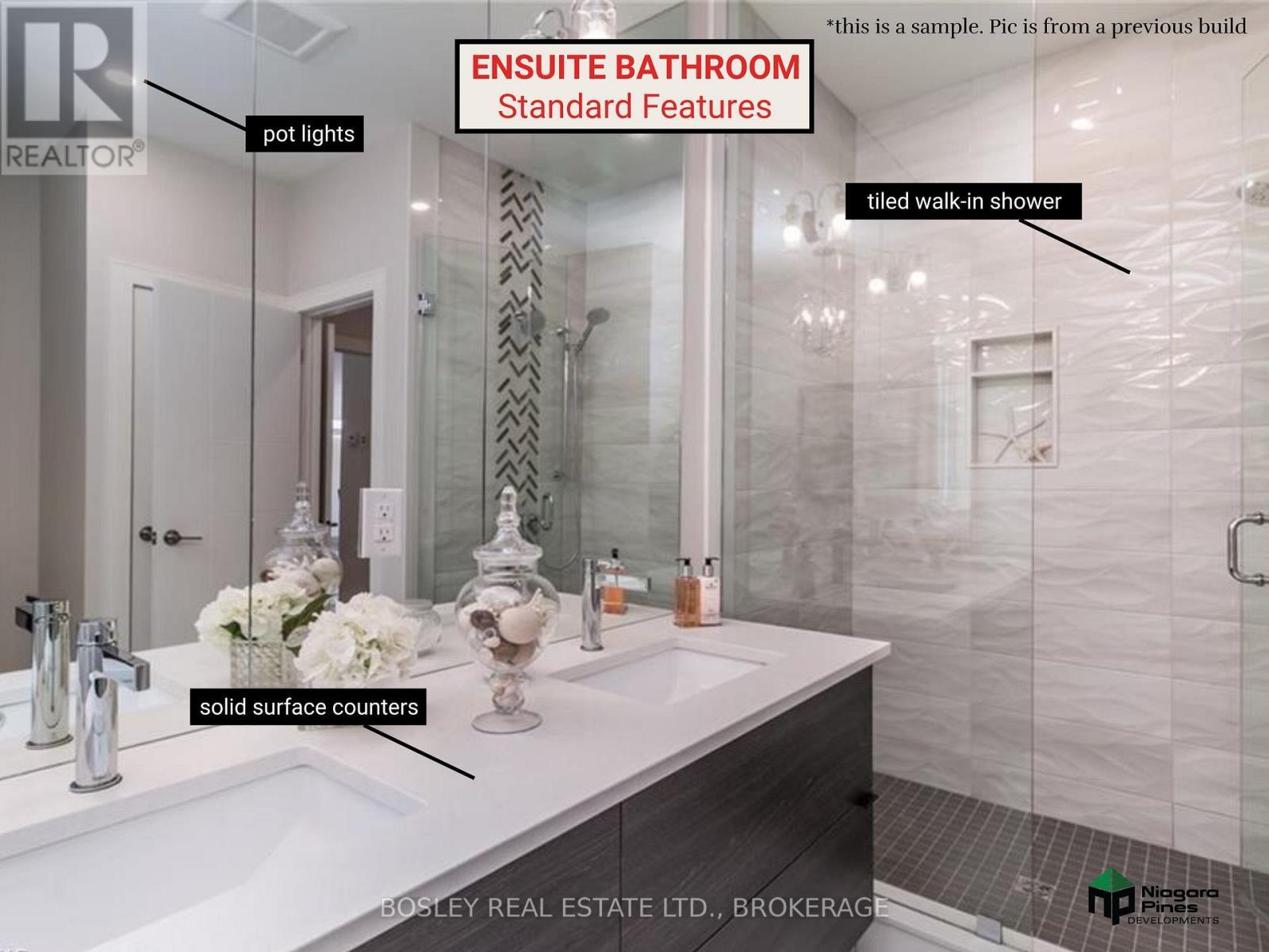 Standard features in all Niagara Pines builds - Lot 2 - 3151 Montrose Road, Niagara Falls (Mt. Carmel), ON - Indoor Photo Showing Bathroom