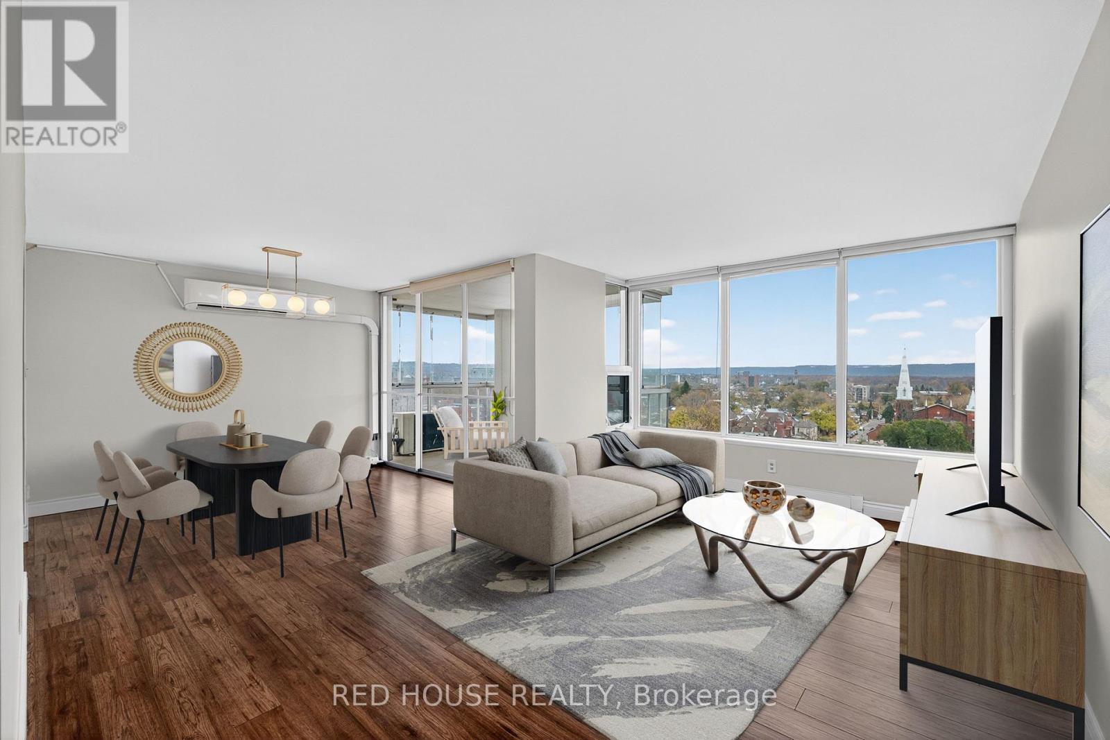 1404 - 75 Queen Street N, Hamilton, ON - Indoor Photo Showing Living Room