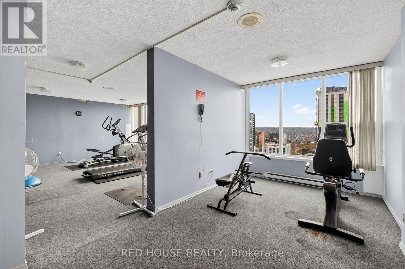 1404 - 75 Queen Street N, Hamilton, ON - Indoor Photo Showing Gym Room