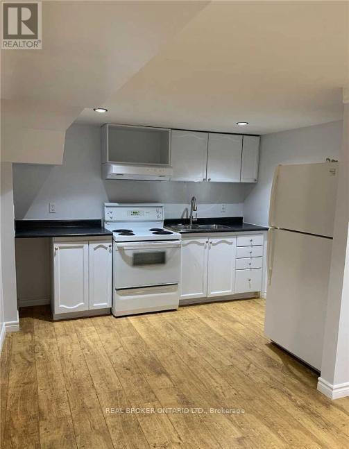 Bsmnt - 57 Adelaide Street N, Barrie, ON - Indoor Photo Showing Kitchen With Double Sink