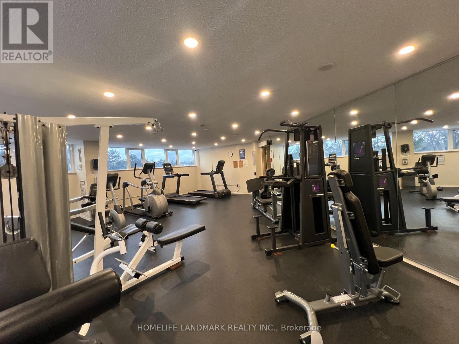 407 - 10 Dean Park Road, Toronto, ON - Indoor Photo Showing Gym Room