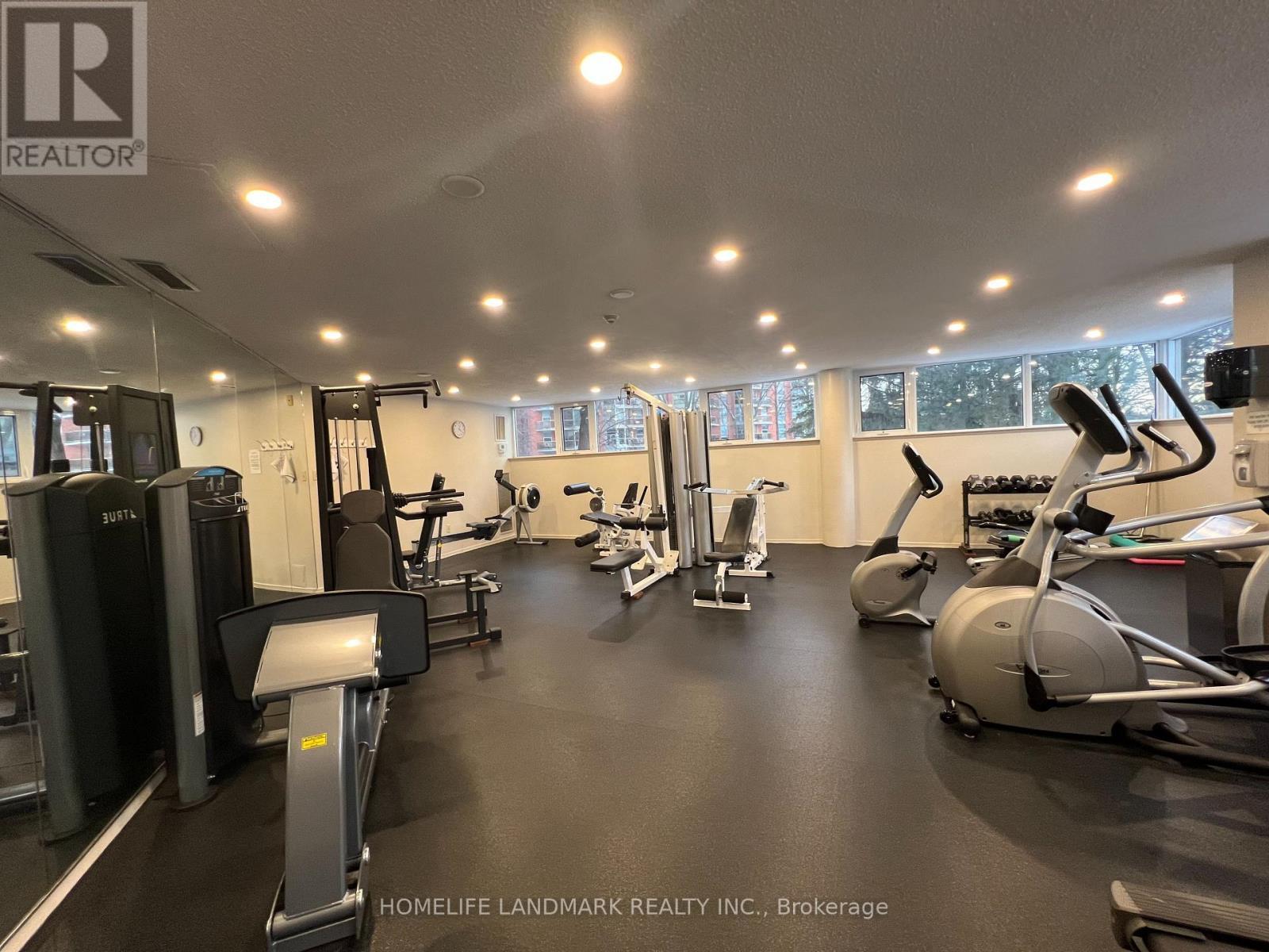 407 - 10 Dean Park Road, Toronto, ON - Indoor Photo Showing Gym Room