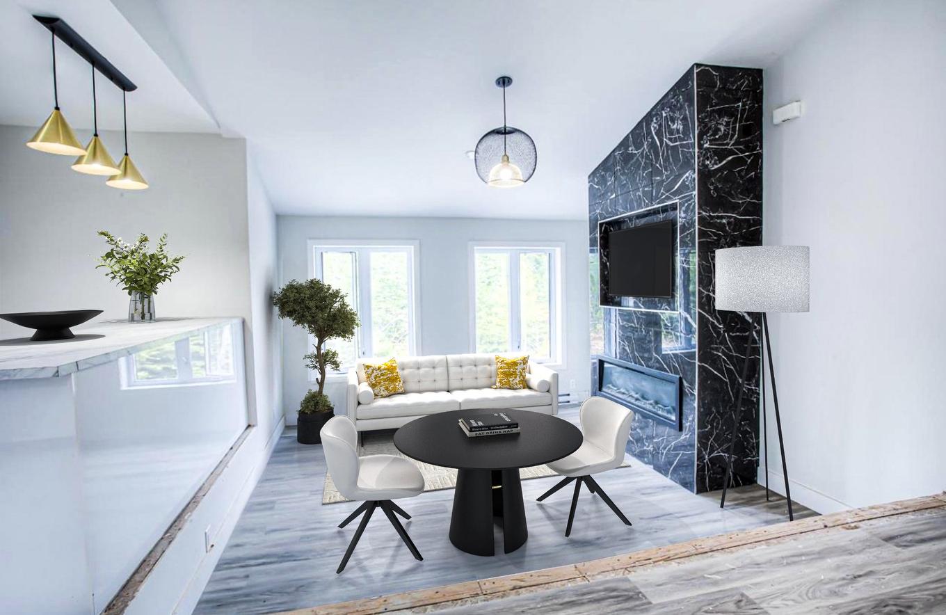 Cuisine - 1385 Ch. Des Hauteurs, Sainte-Adèle, QC - Indoor With Fireplace