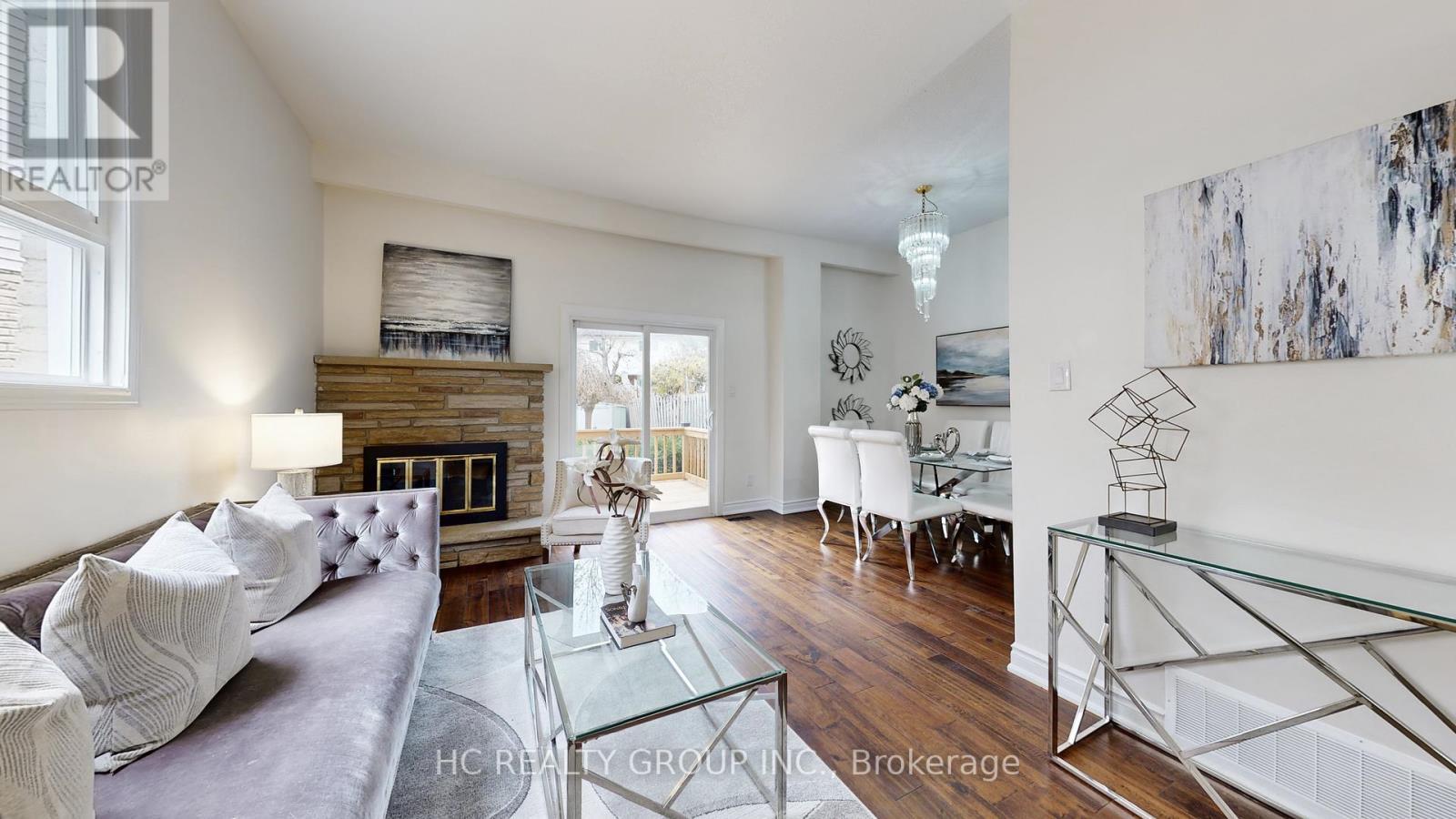 144 Silver Springs Boulevard, Toronto, ON - Indoor Photo Showing Living Room With Fireplace