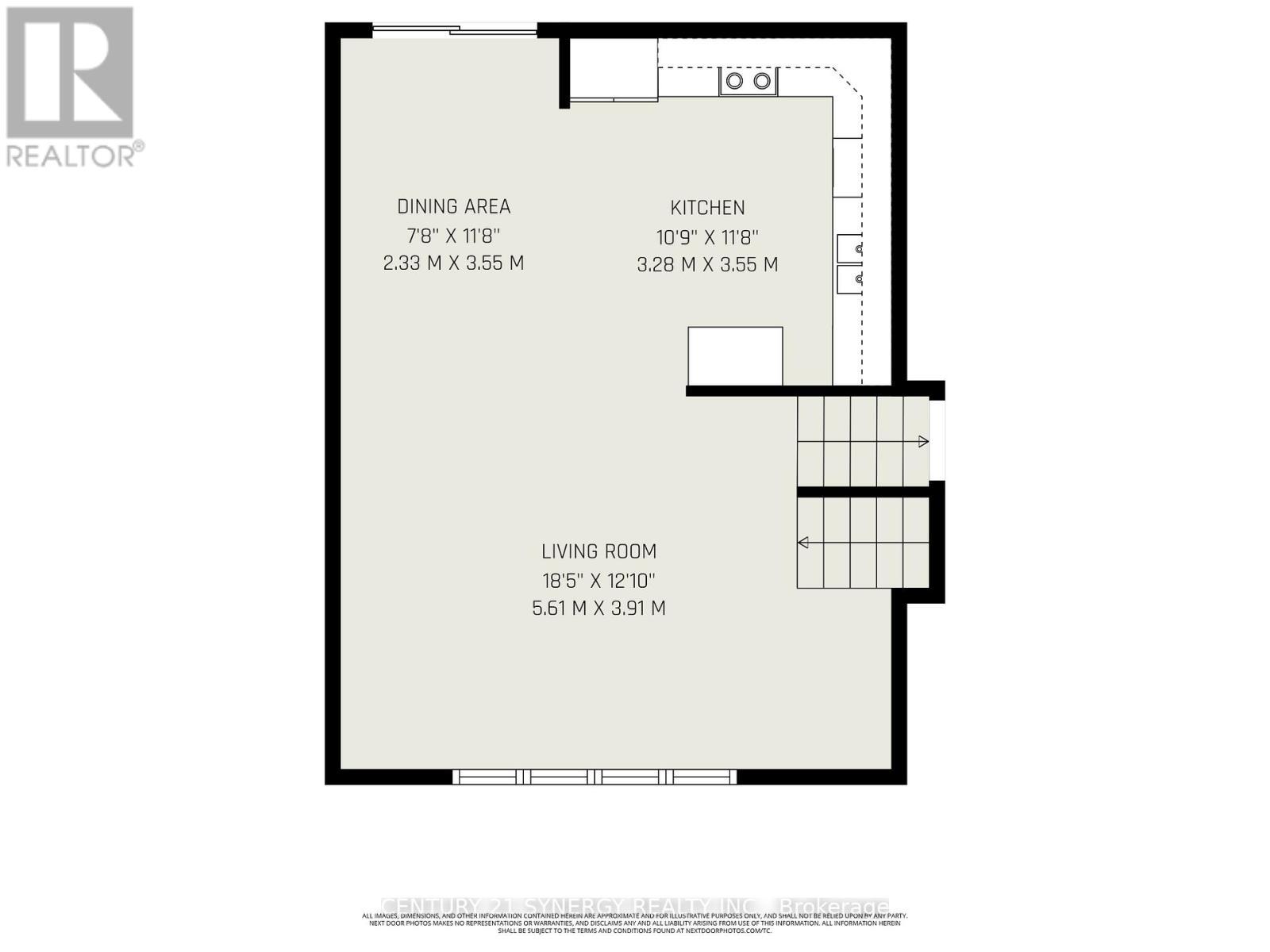 Main level floor plan. - 1350 Linden Crescent, Brockville, ON - Other