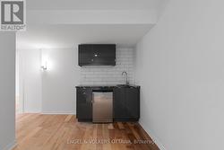 Wet bar with mini-fridge -