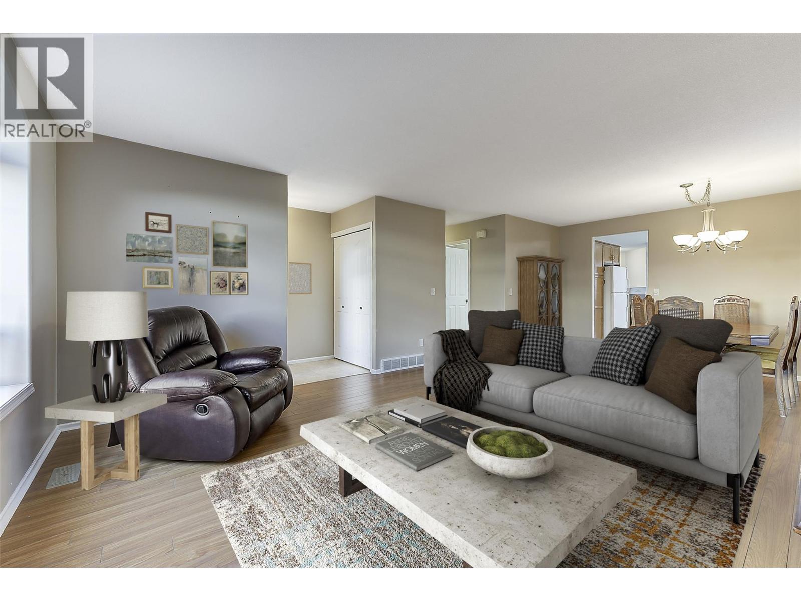 Virtually Staged - 2330 Butt Road Unit# 458, West Kelowna, BC - Indoor Photo Showing Living Room