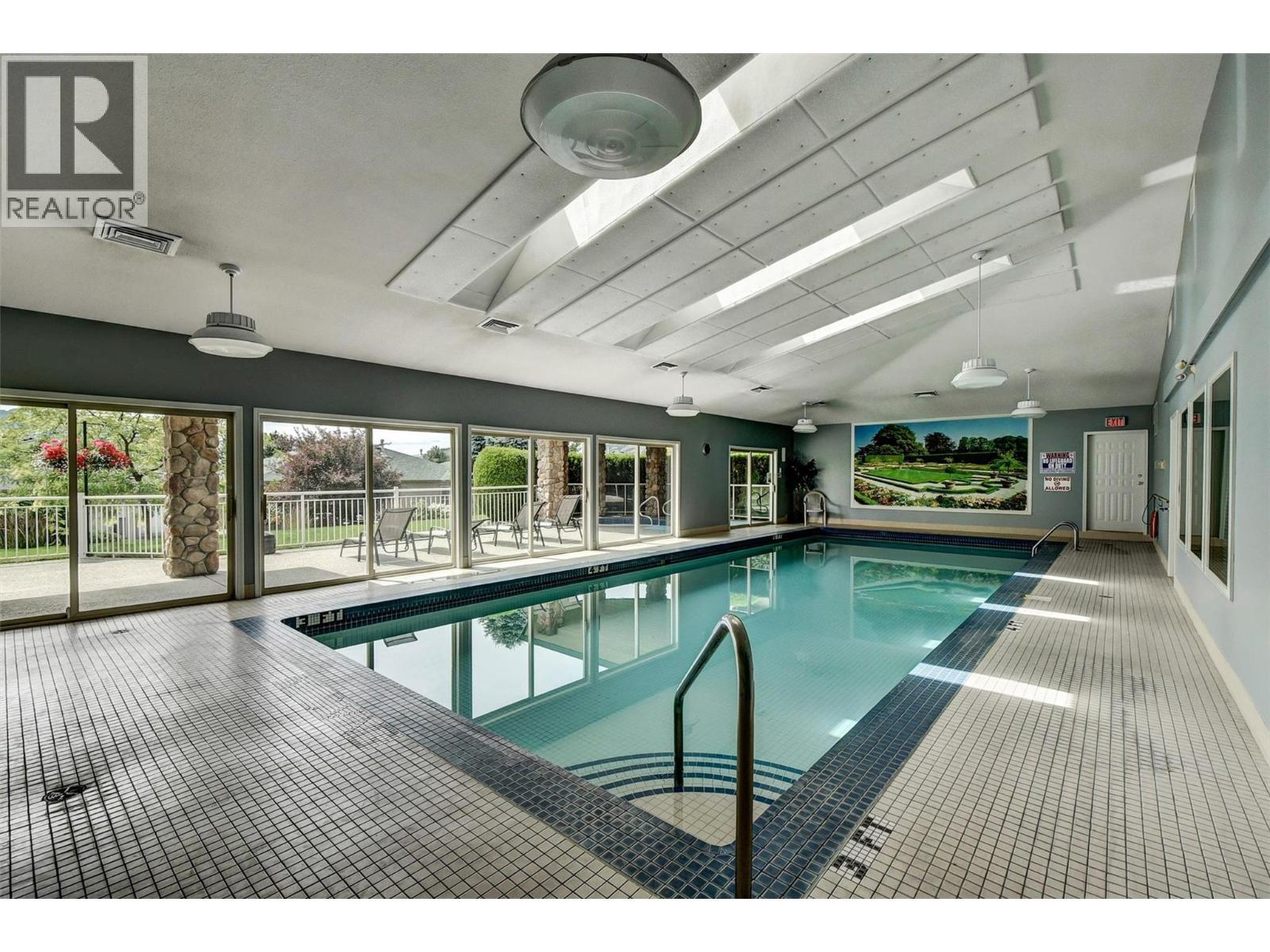 Indoor Salt Water Pool - 2330 Butt Road Unit# 458, West Kelowna, BC - Indoor Photo Showing Other Room With In Ground Pool
