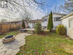 Backyard deck and firepit -