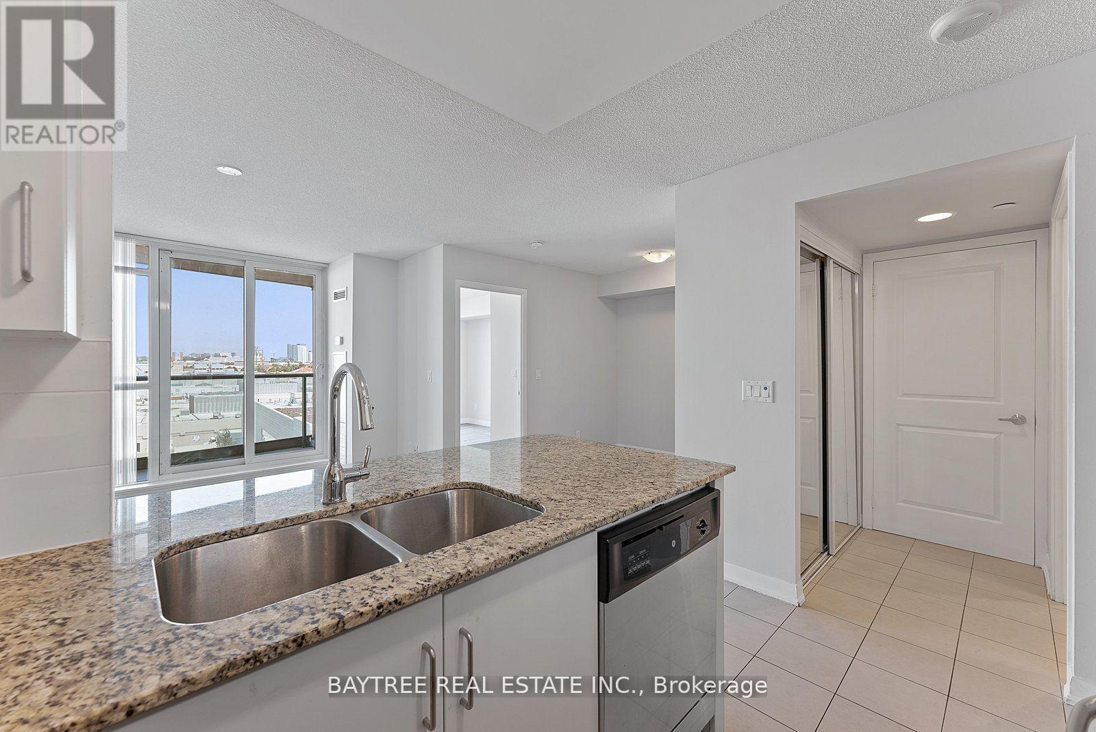 803 - 205 Sherway Gardens Road, Toronto, ON - Indoor Photo Showing Kitchen With Double Sink