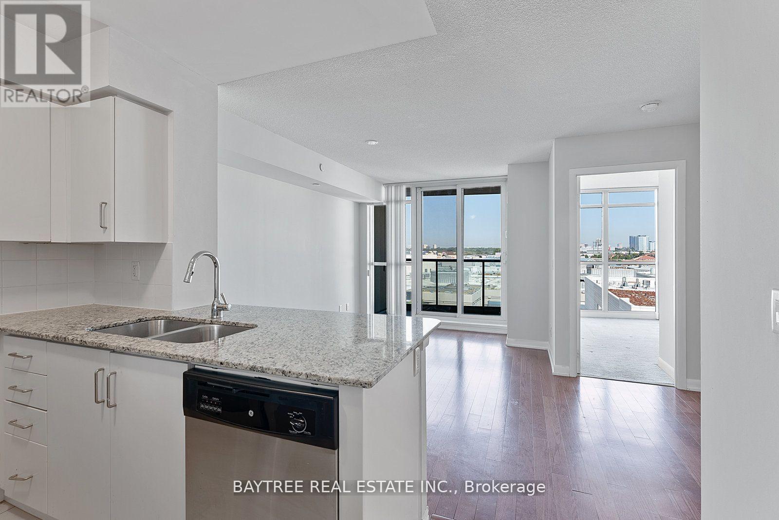 803 - 205 Sherway Gardens Road, Toronto, ON - Indoor Photo Showing Kitchen With Double Sink