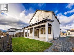 backyard is landscaped -