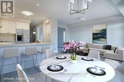 kitchen open to living area, virtual staging -