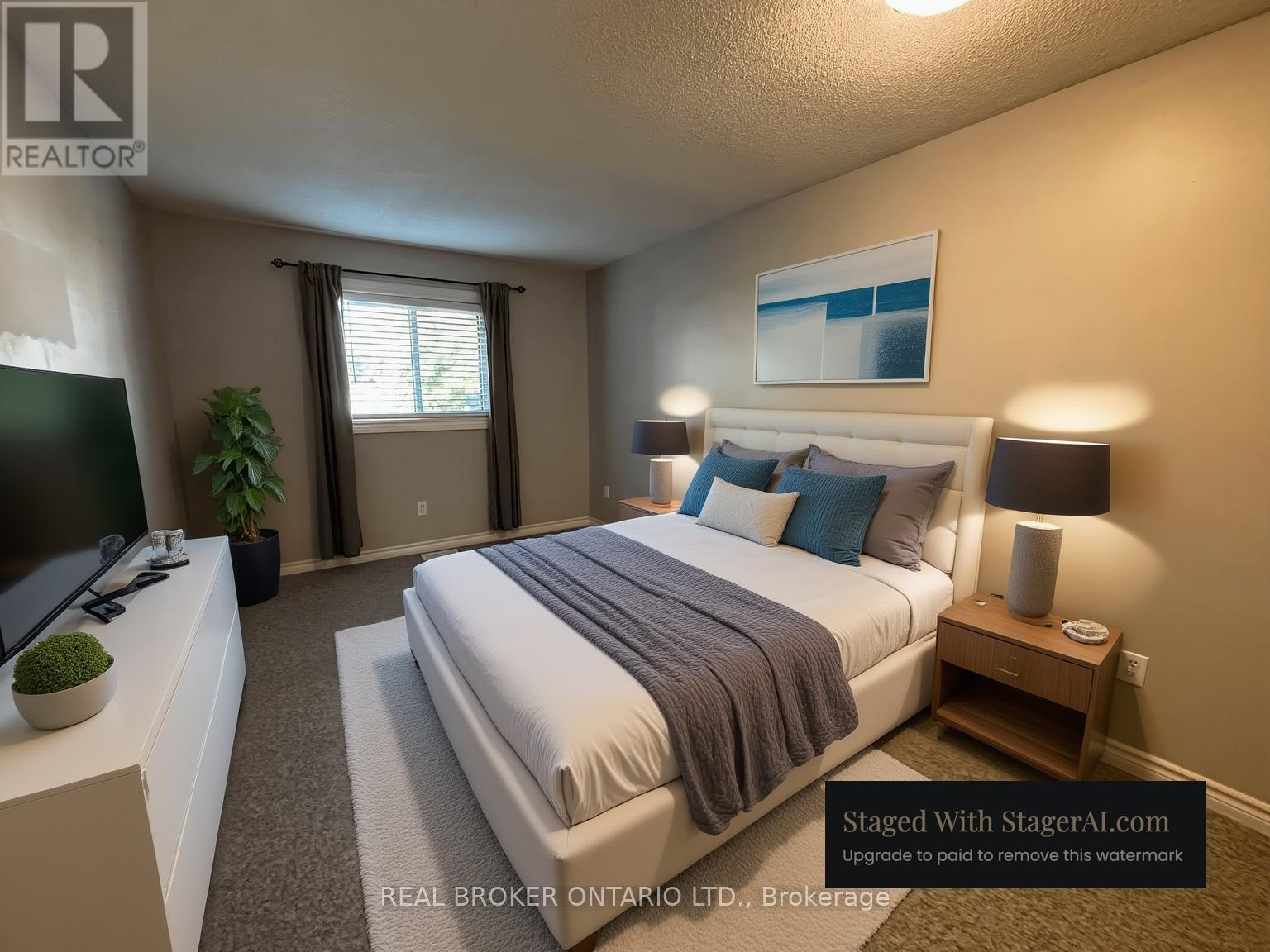 Photo Virtually Staged - Upper - 102 Bonaventure Drive, London East, ON - Indoor Photo Showing Bedroom