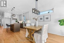Dining room looking into kitchen -
