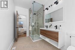 Primary bath with glass shower -