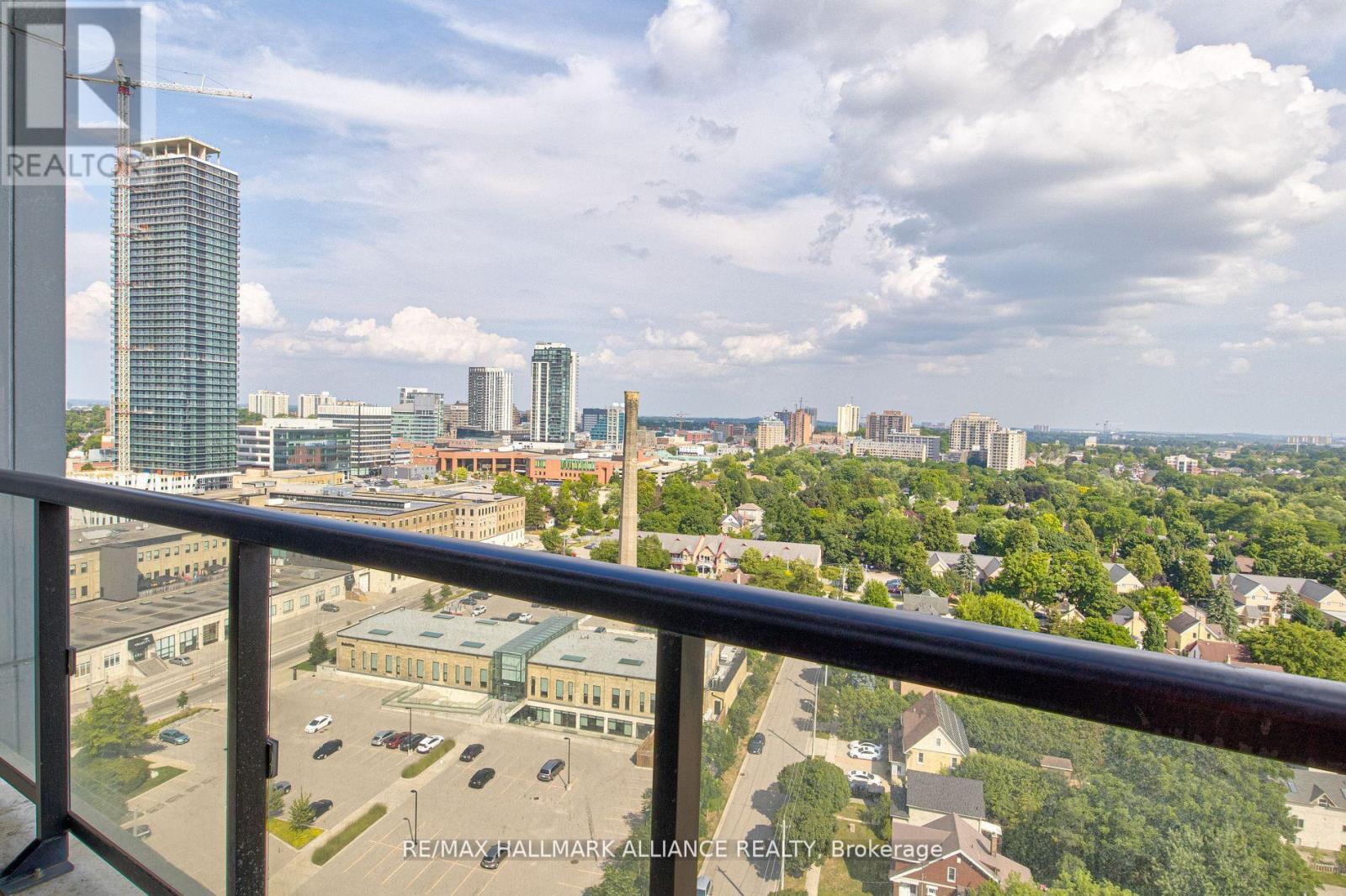 1508 - 100 Garment Street, Kitchener, ON - Outdoor With Balcony With View