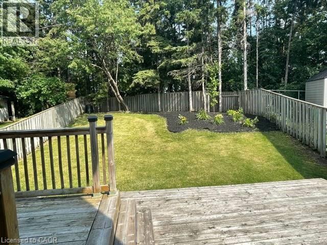 Fenced backyard featuring a wooden deck - 214 Benesfort Crescent, Kitchener, ON - Outdoor
