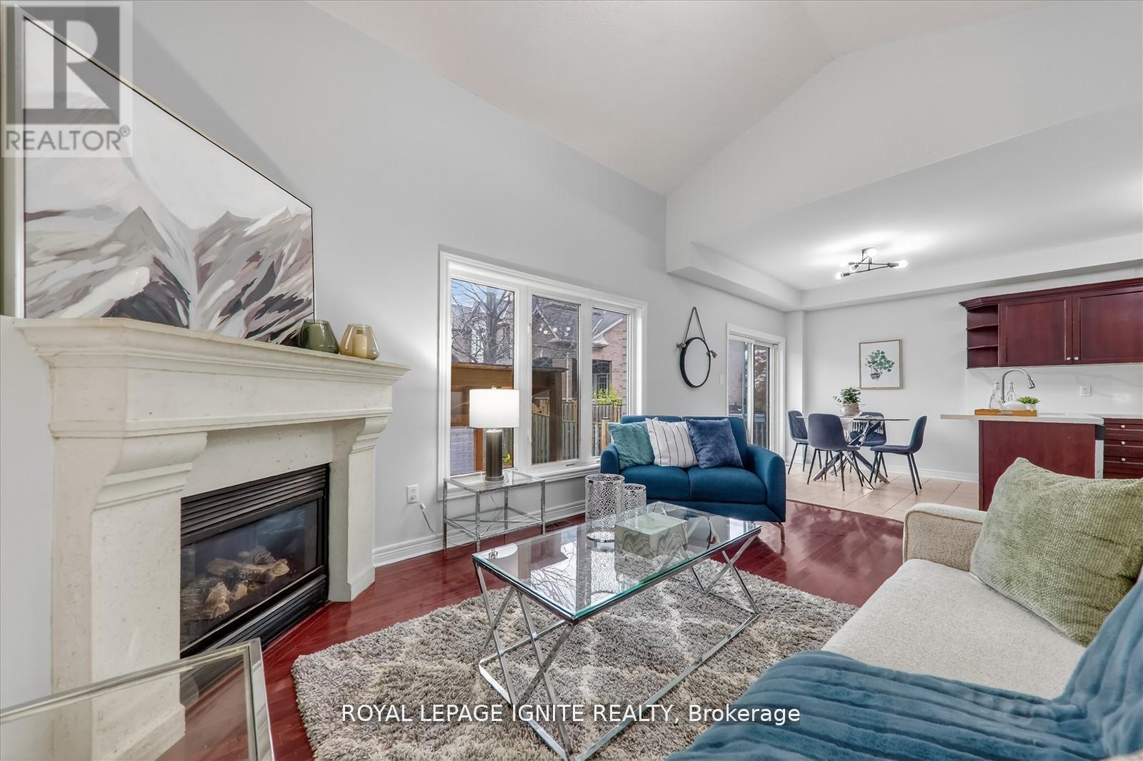Main - 163 Seasons Drive, Toronto, ON - Indoor Photo Showing Living Room With Fireplace