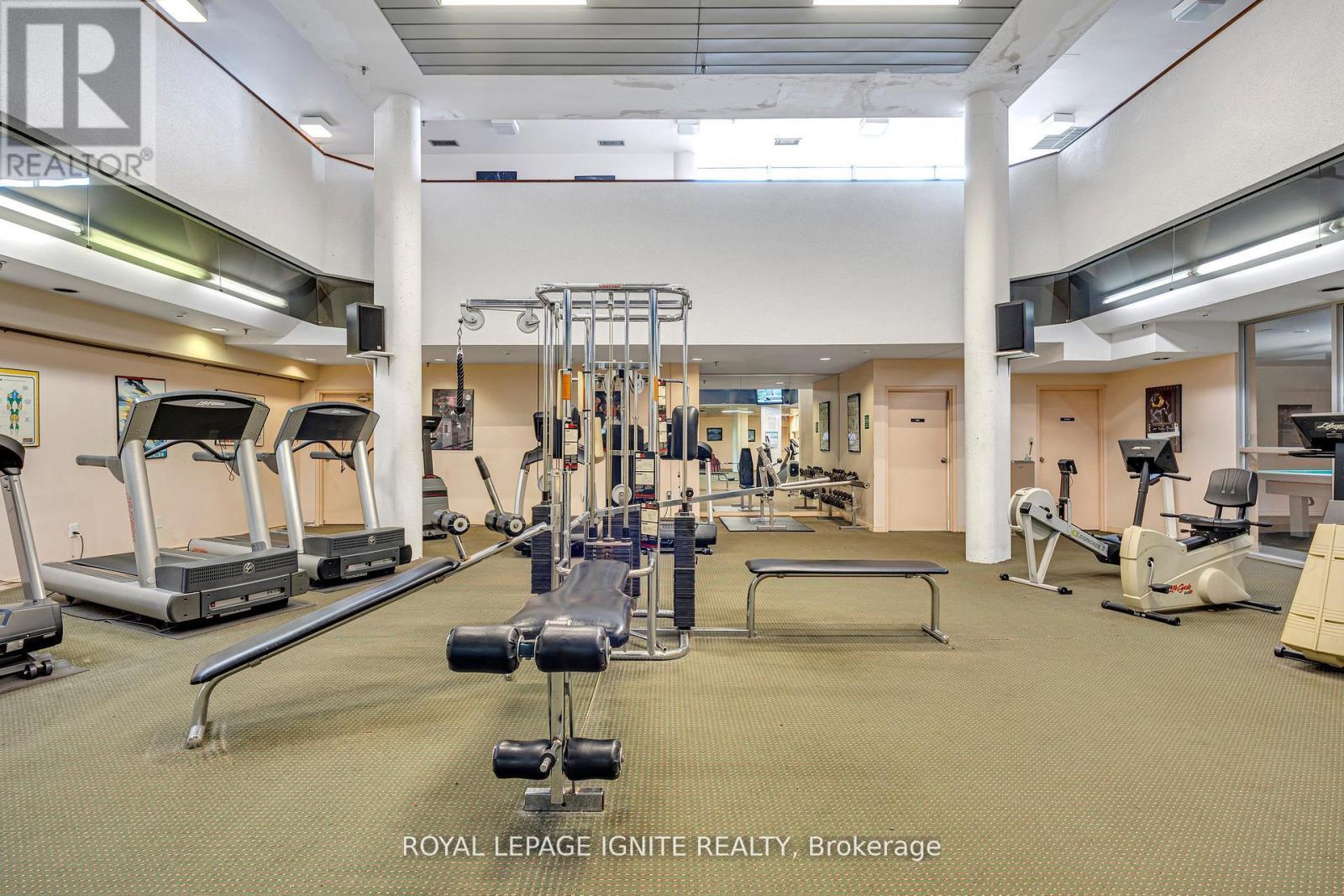 215 - 88 Alton Towers Circle, Toronto, ON - Indoor Photo Showing Gym Room