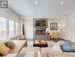 Living room, with electric fireplace -