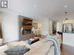 Living room, with electric fireplace -