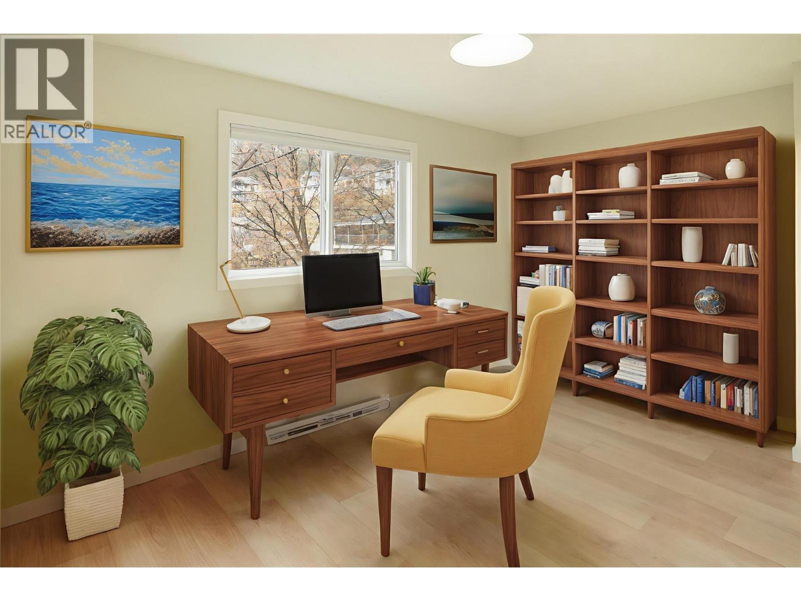 *Virtually staged - 4790 Seaton Place, Peachland, BC - Indoor Photo Showing Office