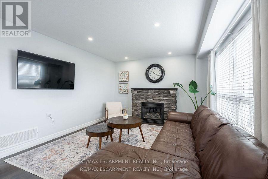 141 Voyager Pass, Hamilton, ON - Indoor Photo Showing Living Room With Fireplace