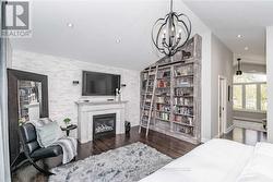 Gas Fireplace & Built-In Bookcase in Primary Bdrm. -