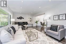 Living Room with Rich Hardwood Flooring -