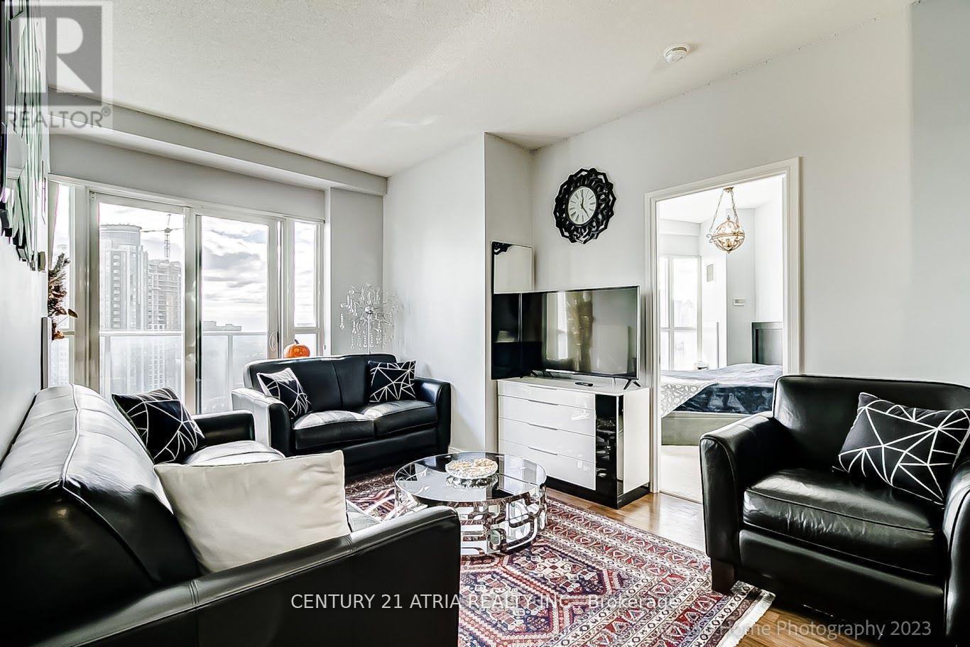 2203 - 60 Absolute Avenue, Mississauga, ON - Indoor Photo Showing Living Room