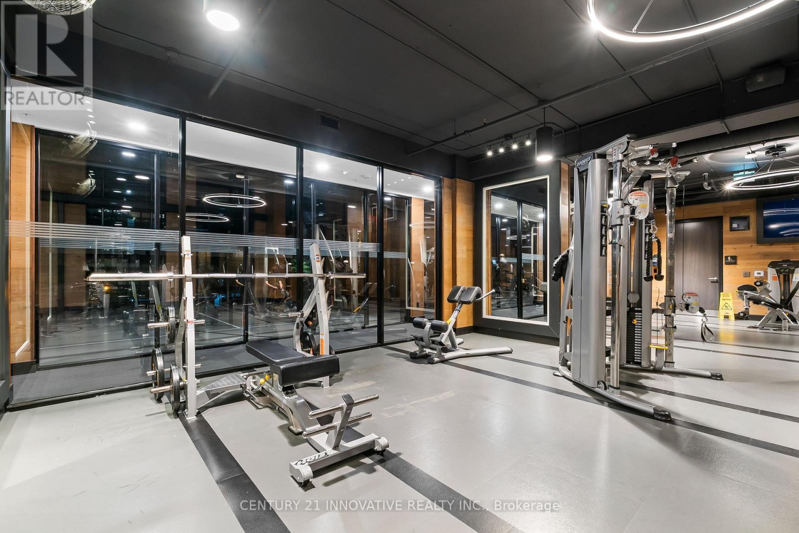 1208 - 145 Columbia Street W, Waterloo, ON - Indoor Photo Showing Gym Room